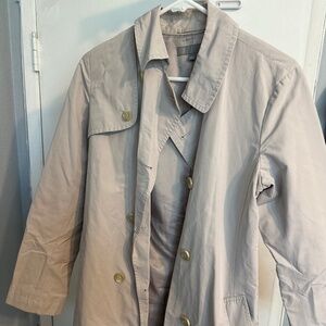 Uniqlo Womens White Trench Coat Size L